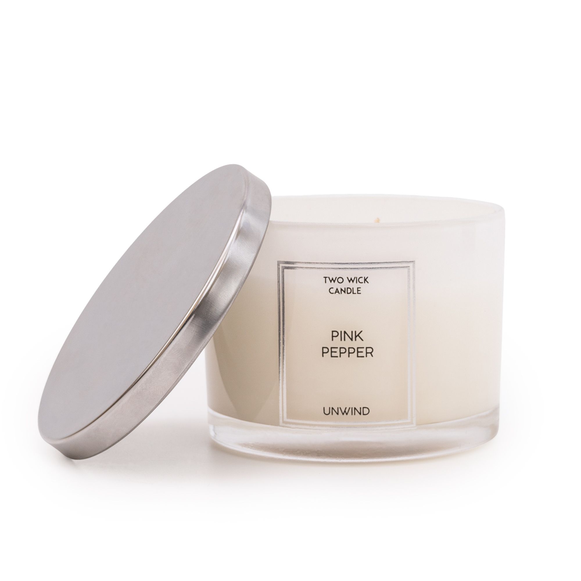 Candlelight White Pink pepper Large Scented candle