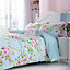 Canterbury Rose floral Blue Single Bedding set