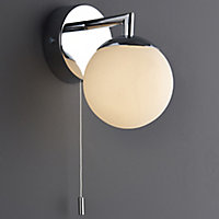 Cap Contemporary Chrome effect Bathroom LED Wall light