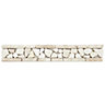 Cappuccino Mosaic Marble effect Marble Border tile, (L)300mm (W)50mm
