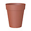 Capri Tall Terracotta Polypropylene (PP) plain Round Plant pot (Dia)40cm