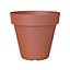 Capri Terracotta Polypropylene (PP) plain Round Plant pot (Dia)60cm