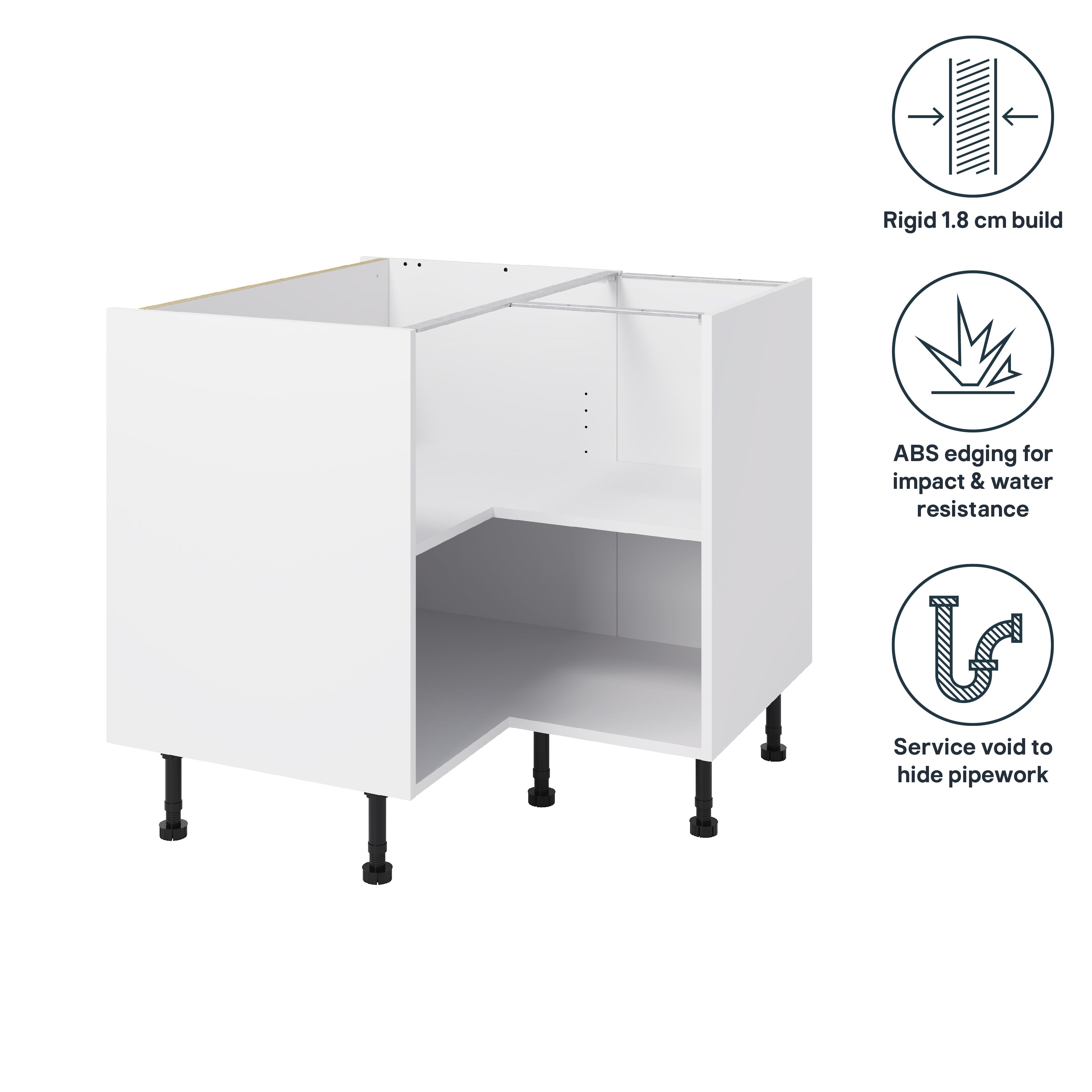 Caraway White Corner Base unit W 930mm