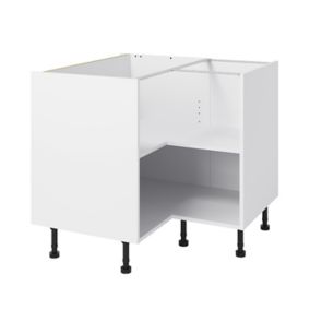 Caraway White Corner Base unit, (W)930mm