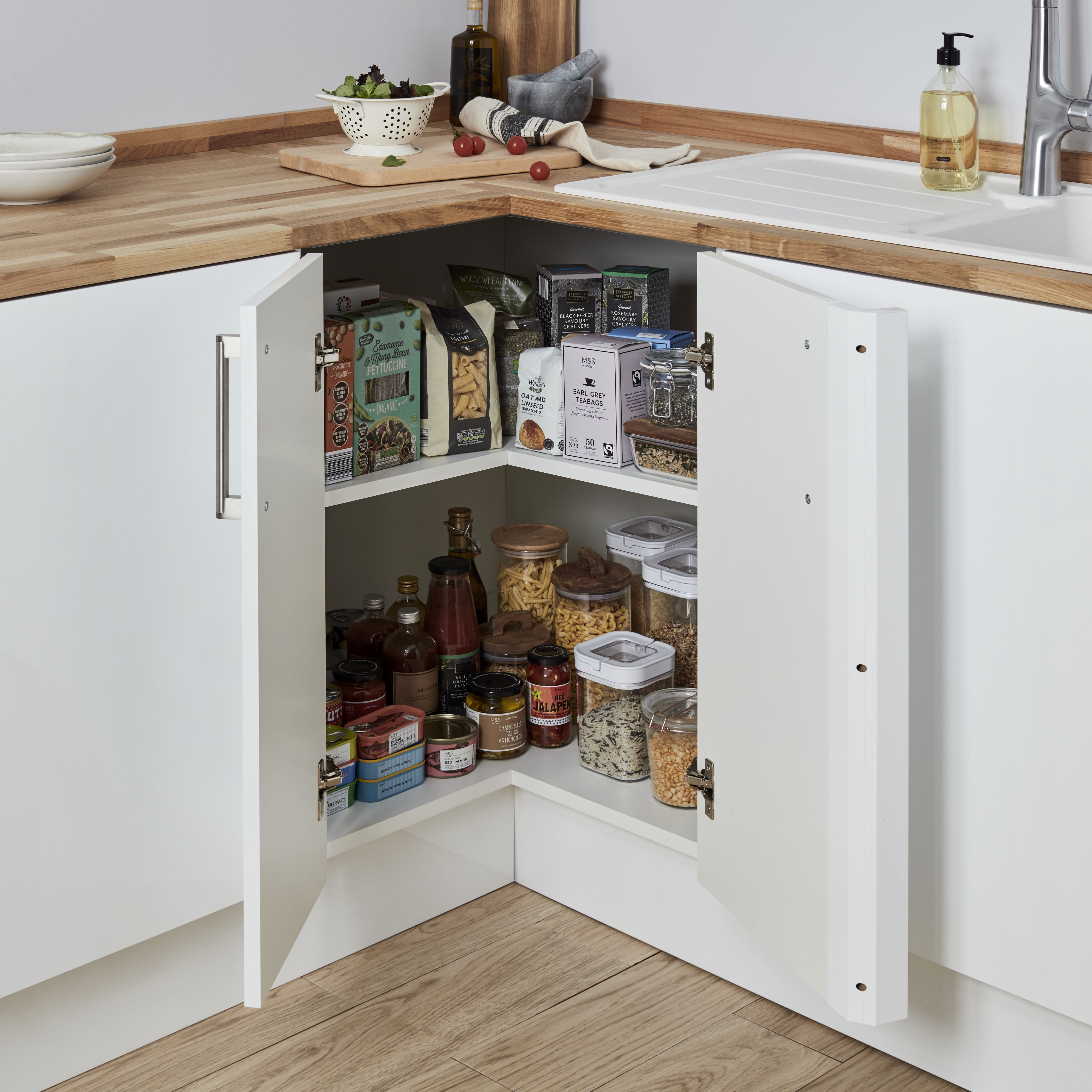 Corner food on sale pantry cabinet