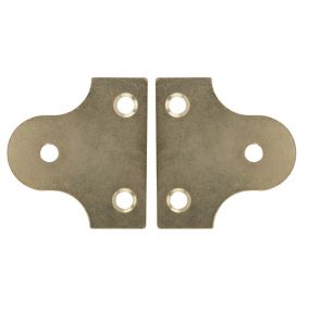 Carbon steel Mirror plates (L)50mm, Pack of 2