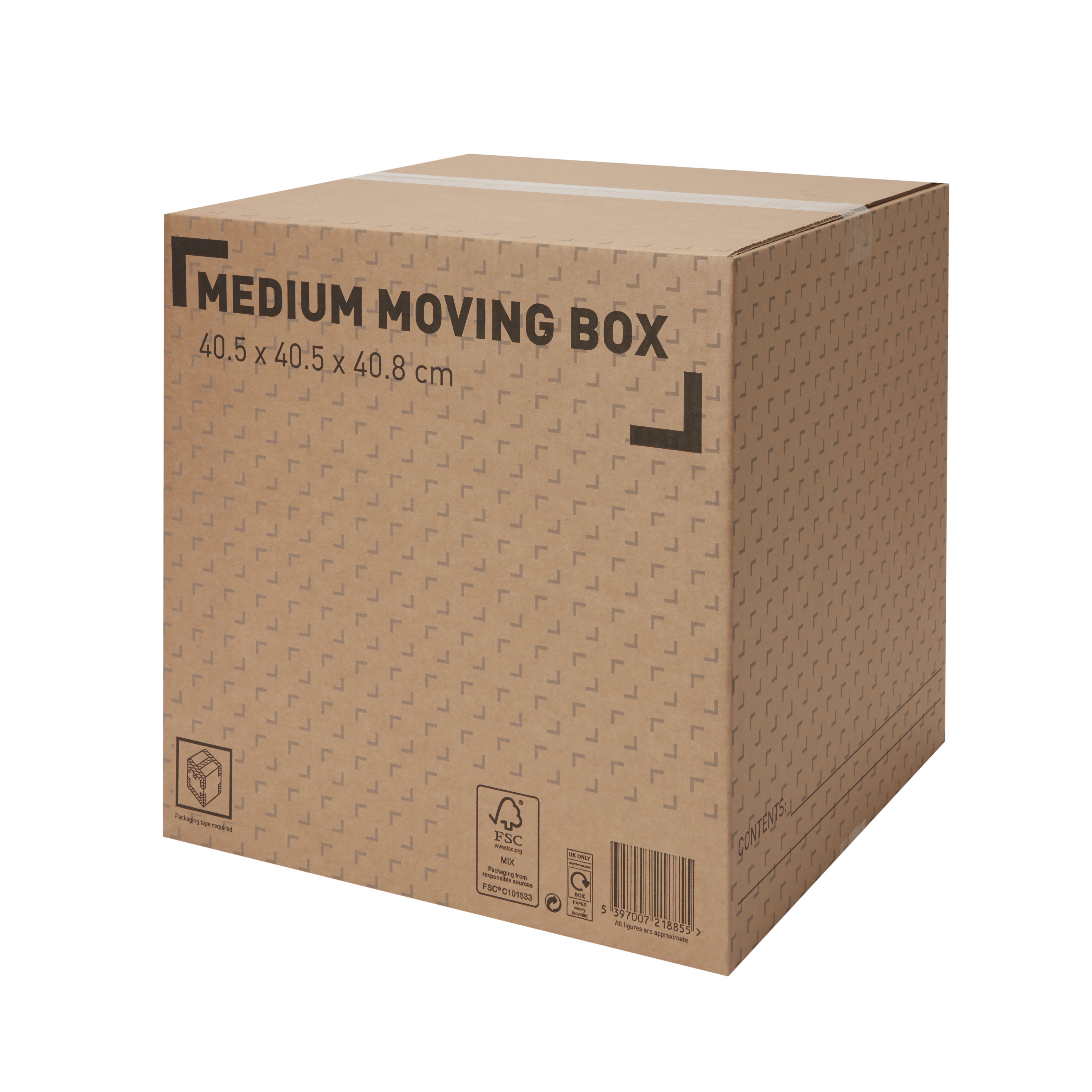 Cardboard Moving Box H 450mm L 460mm W 460mm Diy At B Q