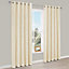 Carem Cream Plain Lined Eyelet Curtains (W)167cm (L)183cm, Pair