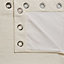 Carem Cream Plain Lined Eyelet Curtains (W)167cm (L)183cm, Pair