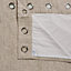 Carina Ecru & seine Plain Lined Eyelet Curtains (W)117cm (L)137cm, Pair