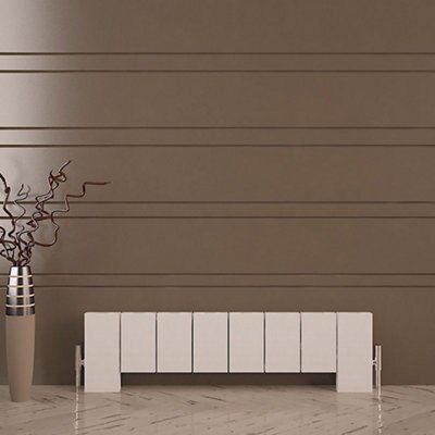 Carisa Elvino White Horizontal Designer Radiator, (W)995mm x (H)300mm