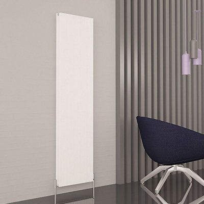Carisa Monza White Vertical Designer Radiator, (W)470mm x (H)1800mm