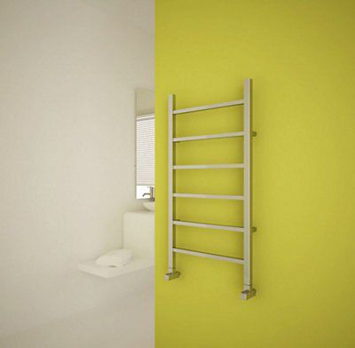 Carisa Thor Chrome effect Electric Towel warmer (W)500mm x (H)800mm