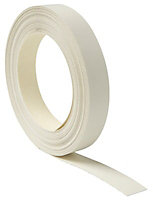 Carisbrooke White Worktop edging tape, (L)1m (W)20mm