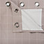 Carlena Brown & cream Check Lined Eyelet Curtains (W)117cm (L)137cm, Pair