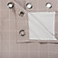 Carlena Brown & cream Check Lined Eyelet Curtains (W)228cm (L)228cm, Pair