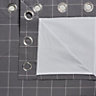 Carlena Grey Check Lined Eyelet Curtains (W)117cm (L)137cm, Pair