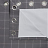 Carlena Grey Check Lined Eyelet Curtains (W)167cm (L)183cm, Pair