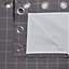Carlena Grey Check Lined Eyelet Curtains (W)167cm (L)228cm, Pair