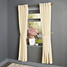 Carlisa White Check Lined Eyelet Curtains (W)167cm (L)228cm, Pair