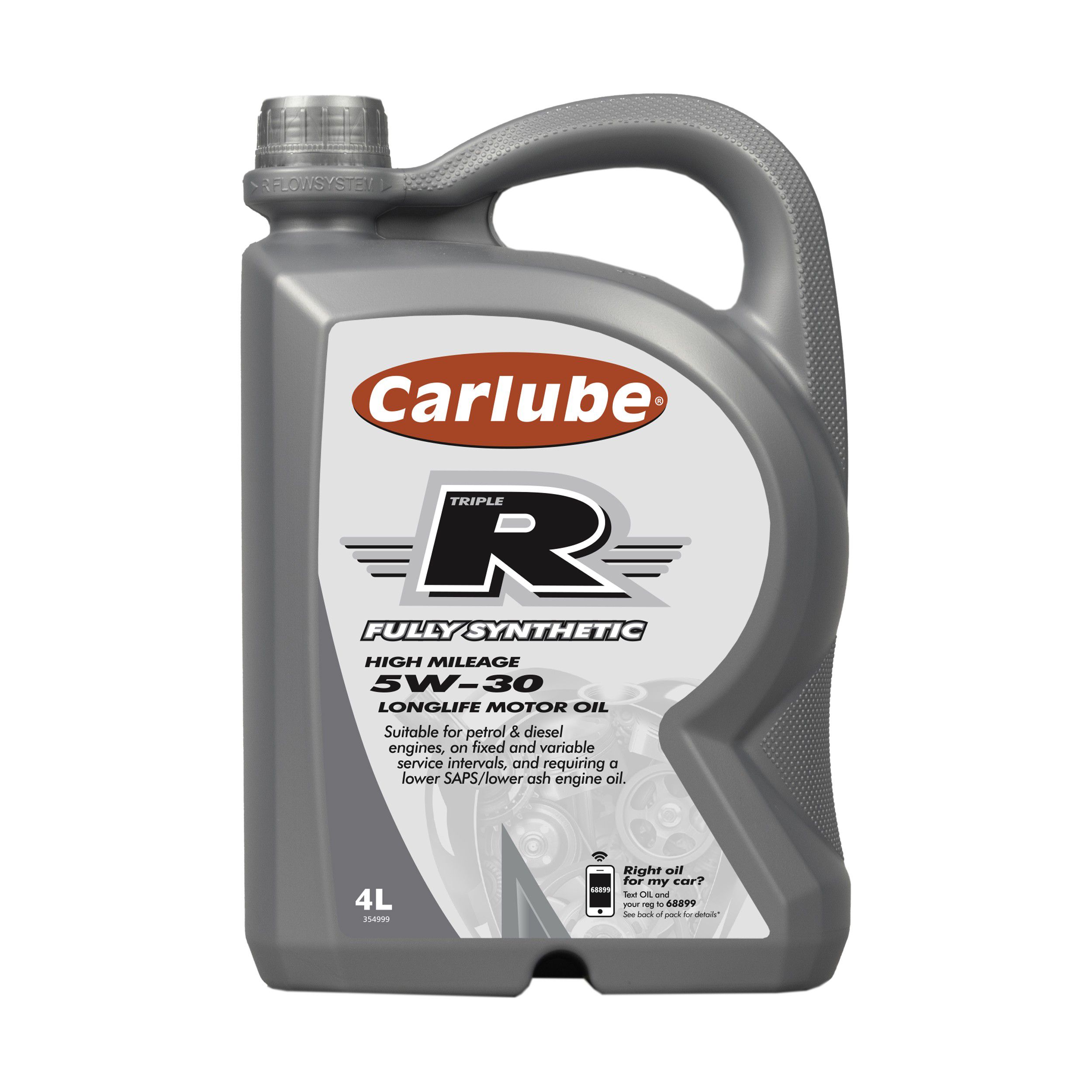 Carlube Triple R High Mileage Car Oil 5W-30, 4L Bottle