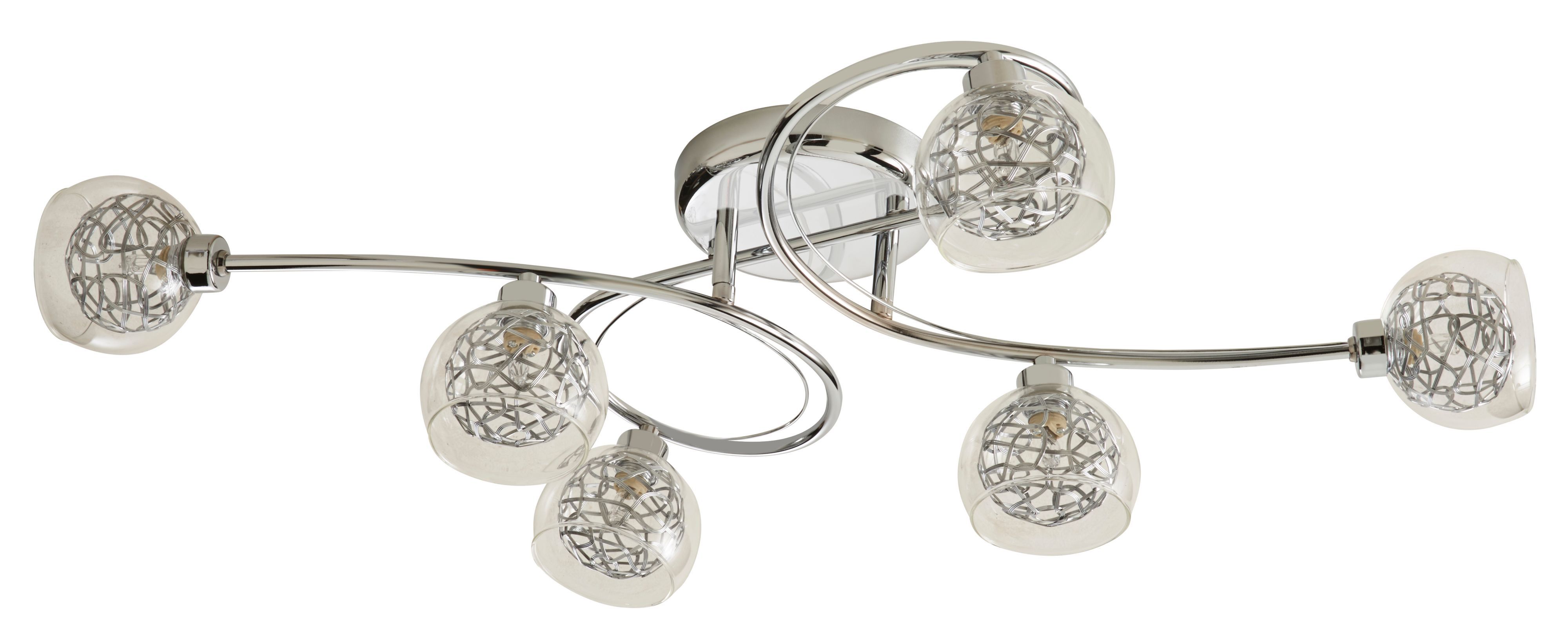 Carmenta Loop Chrome Effect 6 Lamp Ceiling Light | DIY At B&Q