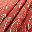 Carminda Orange Leaves Lined Eyelet Curtains (W)117cm (L)137cm, Pair