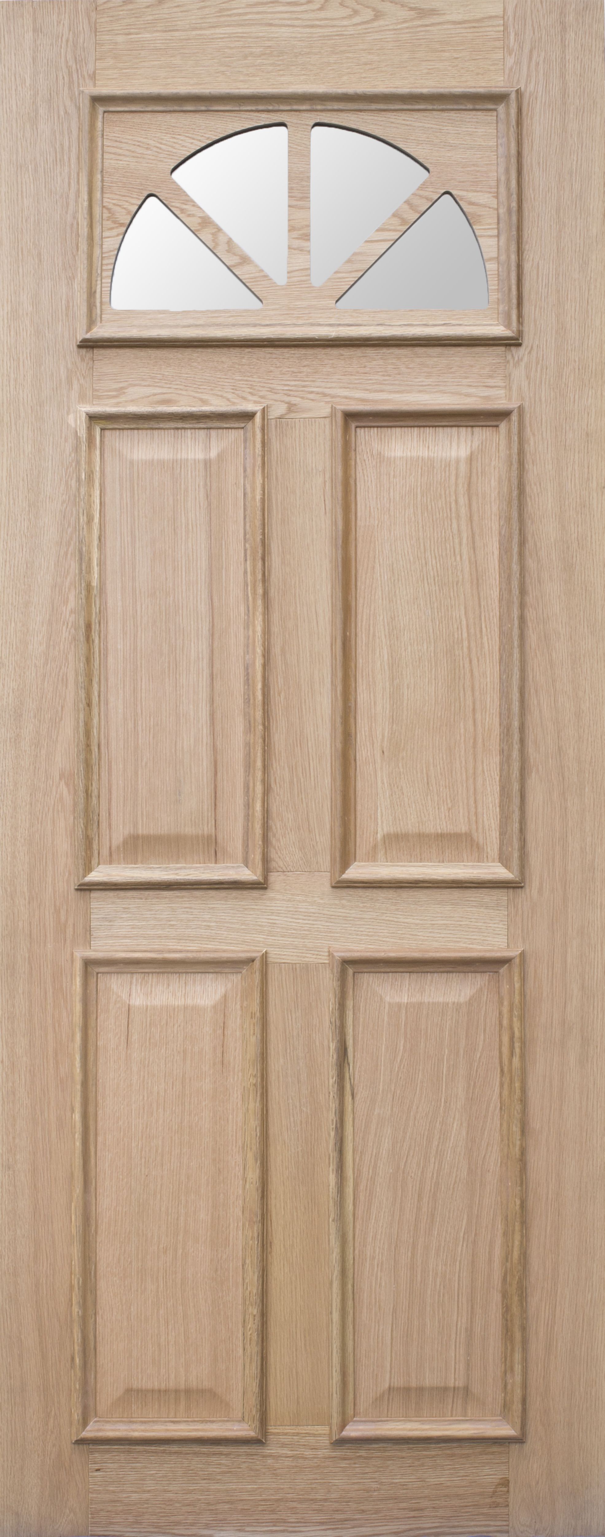 Carolina Frosted Glazed Flocked Oak veneer External Front door, (H)1980mm (W)838mm