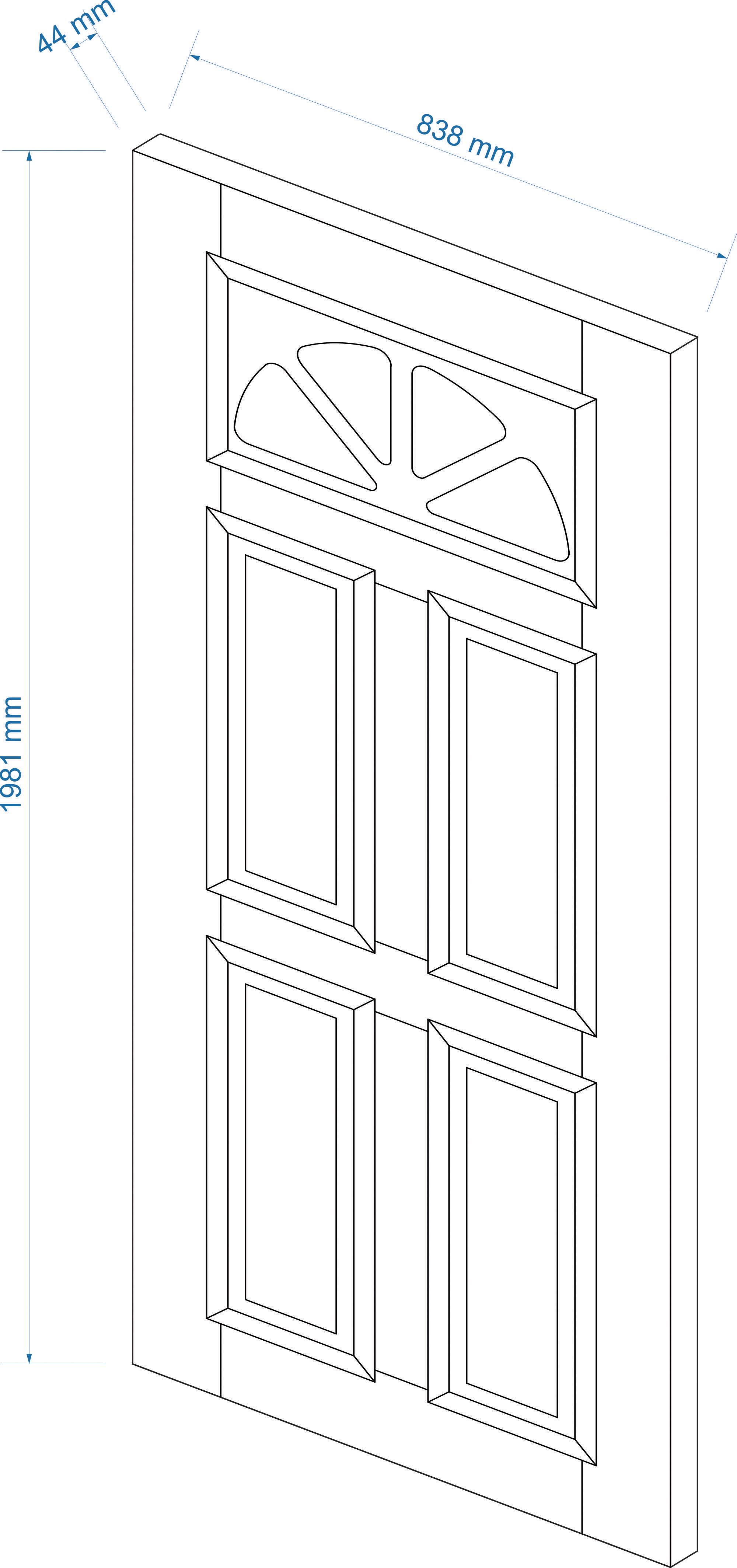 Carolina Frosted Glazed Flocked Oak veneer External Front door, (H)1980mm (W)838mm