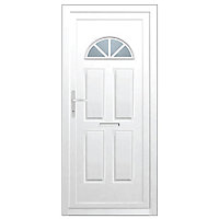 Carolina Frosted Glazed White Right-hand External Front Door set, (H)2055mm (W)920mm