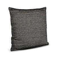 Carpel Plain Black Cushion (L)48cm x (W)48cm