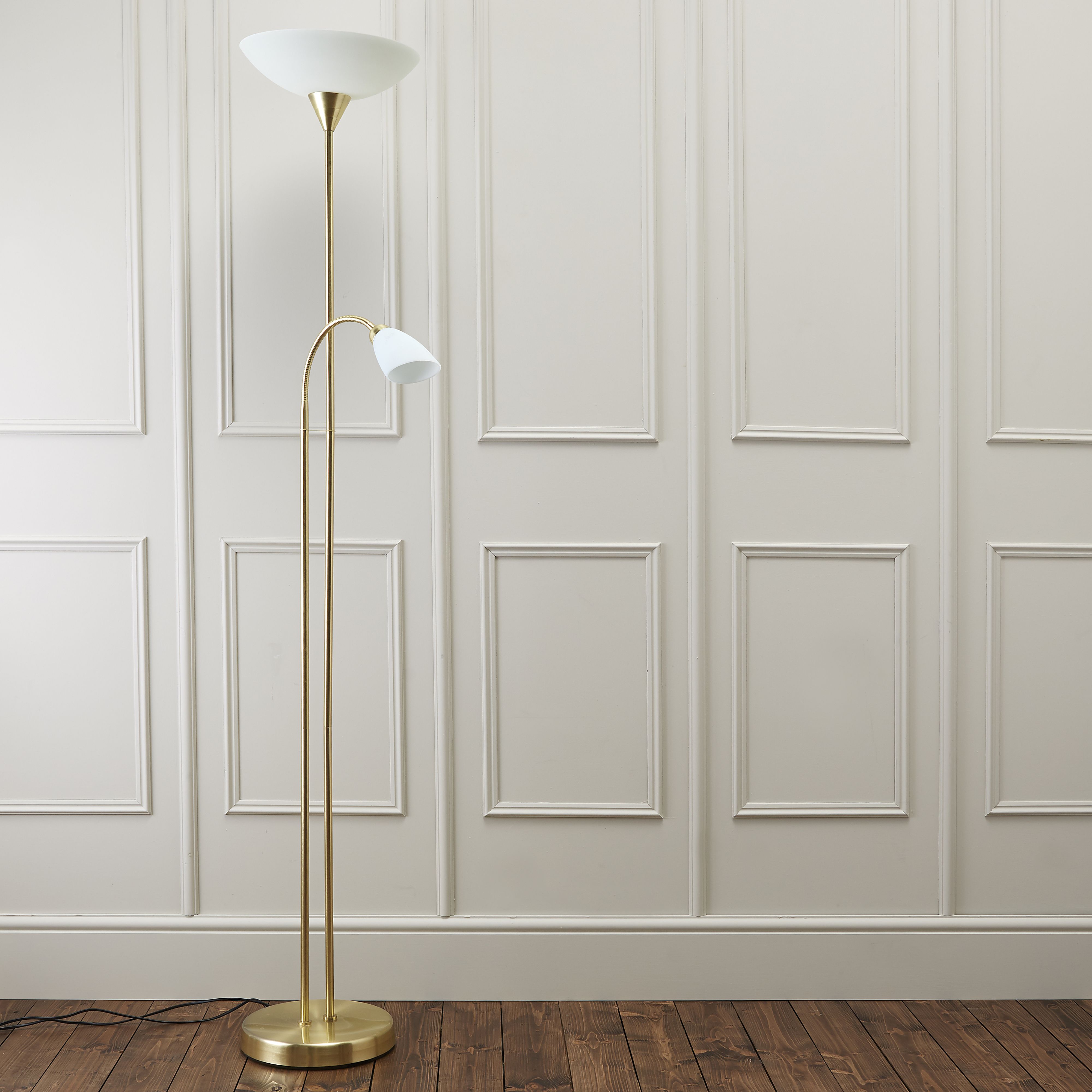 Carpio Gold effect Floor lamp