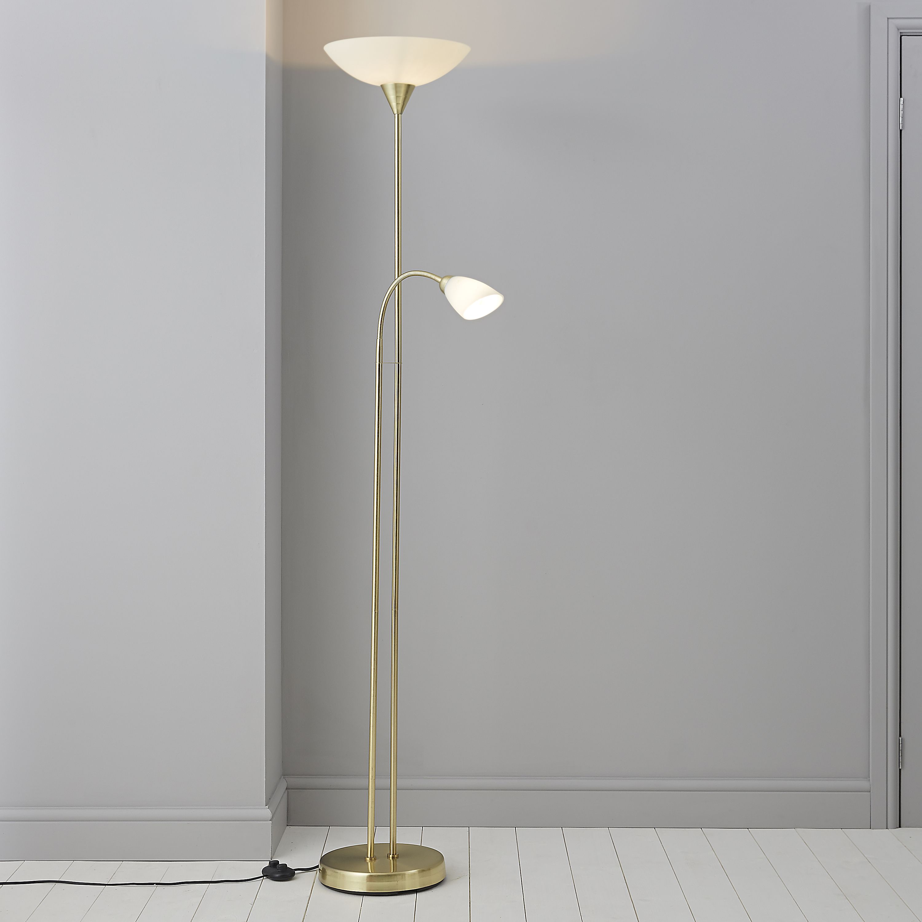 Carpio Gold effect Floor lamp