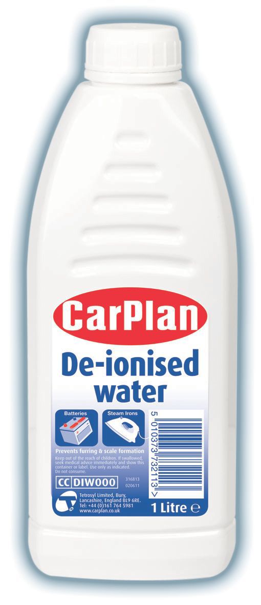 CarPlan De-ionised water, 1L Bottle