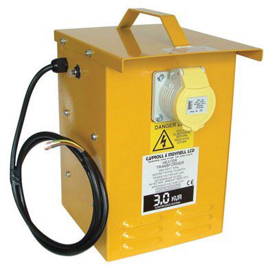 Carroll & Meynell Yellow 3000VA Site transformer