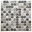 Casablanca Blue & white Matt Moroccan Glass Mosaic tile, (L)300mm (W)300mm