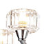 Cascade Orara Classic Brushed Glass & metal Chrome effect 5 Lamp Bathroom Ceiling light