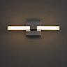 Cascade Paroo Minimalist Chrome effect Double Bathroom LED Wall light