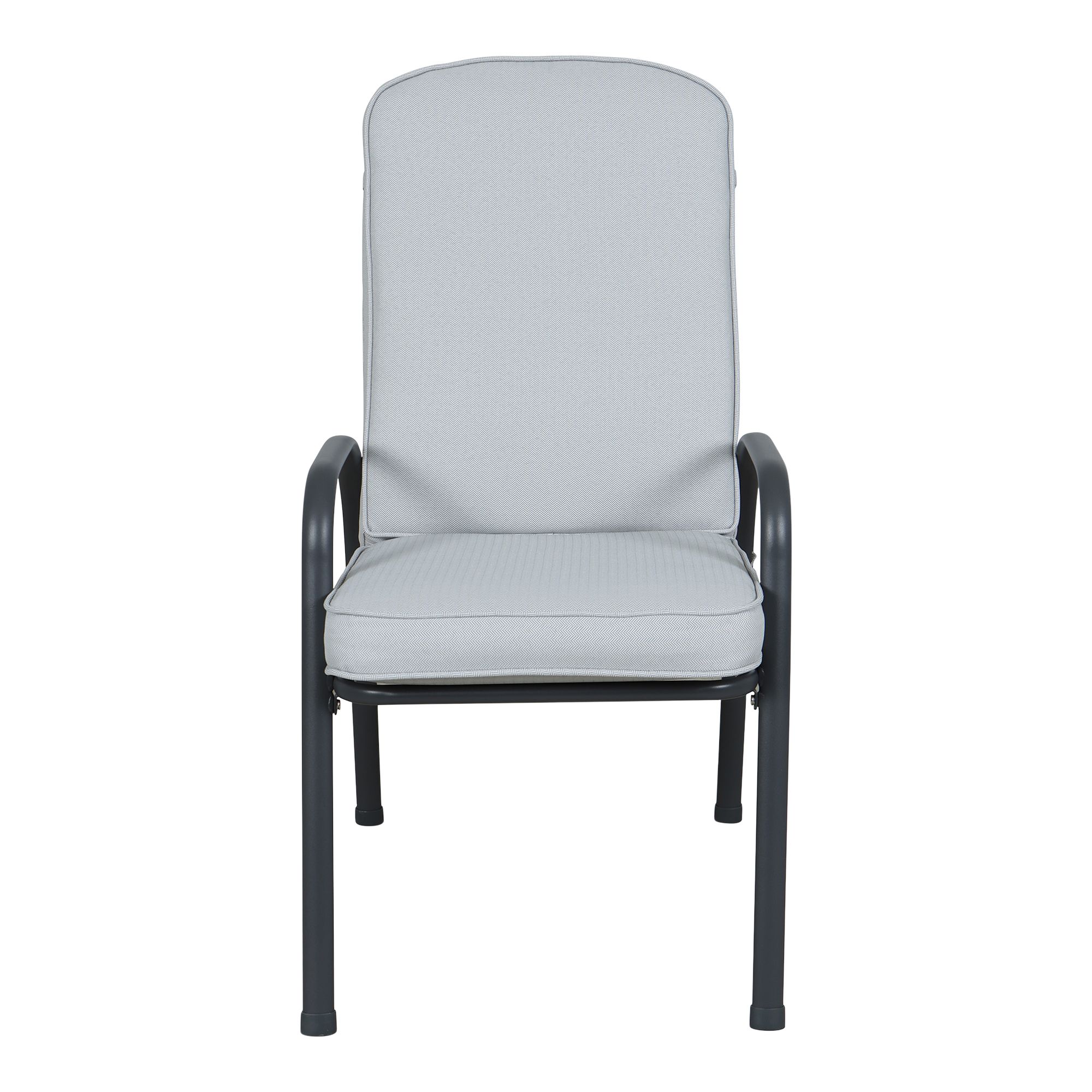Casima Grey Metal 4 seater Dining set