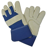 Cast iron & polyethylene (PE) Blue & yellow Rigger Gloves