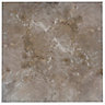 Castle travertine Coffee Satin Patterned Stone effect Ceramic Wall & floor Tile, Pack of 5, (L)450mm (W)450mm