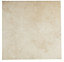 Castle travertine Cream Satin Patterned Stone effect Ceramic Wall & floor Tile, Pack of 5, (L)450mm (W)450mm