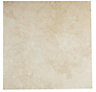 Castle travertine Cream Satin Patterned Stone effect Ceramic Wall & floor Tile Sample