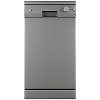 Cata DFN05Q10W Freestanding Slimline Dishwasher - Silver