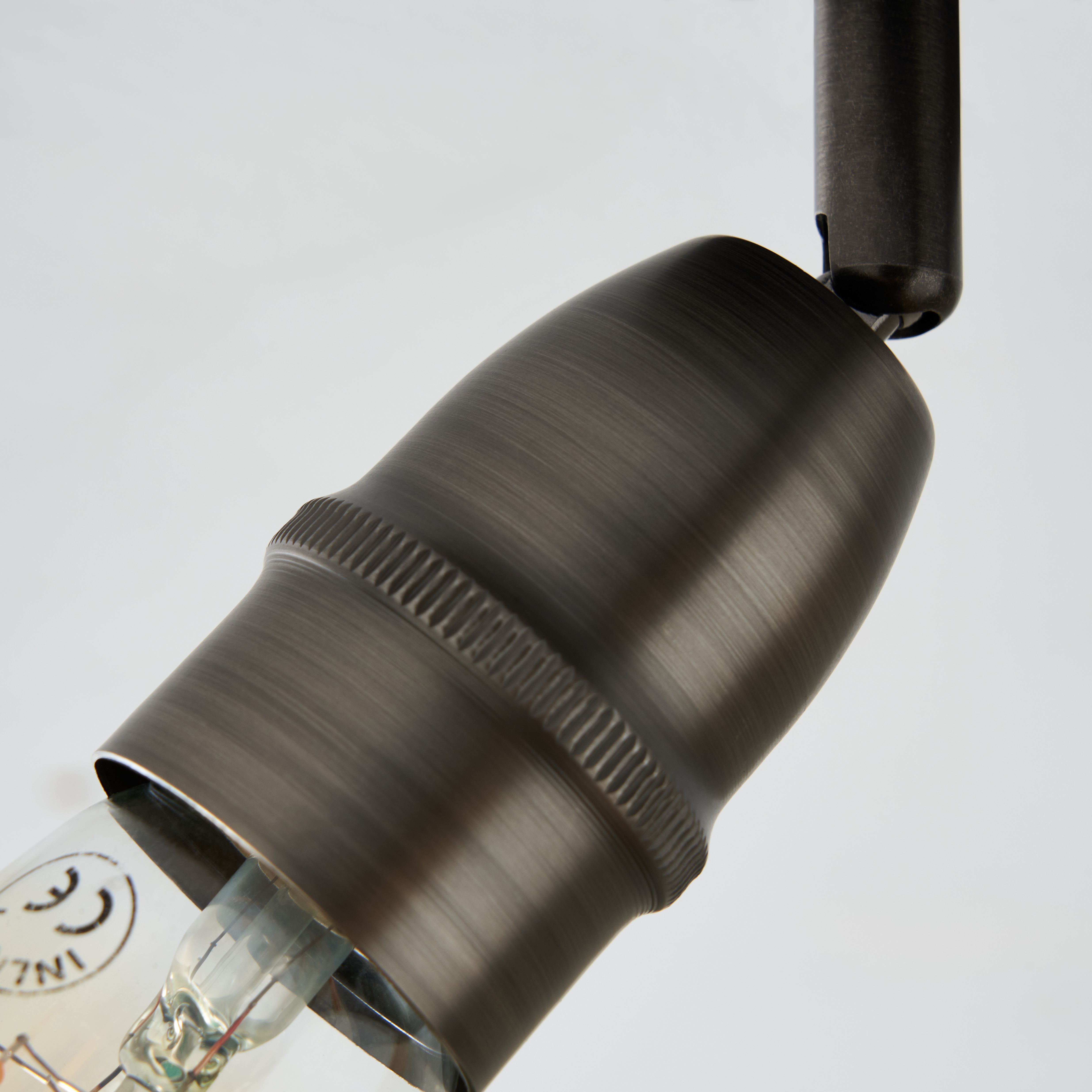 Catalyst Pewter & black Gunmetal effect 3 Light Spotlight