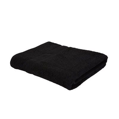 Catherine Lansfield Plain Black Bath sheet
