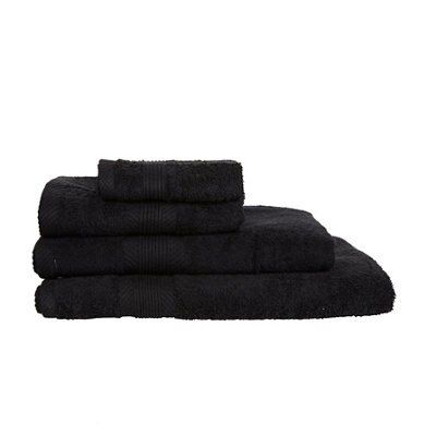 Catherine Lansfield Plain Black Bath sheet