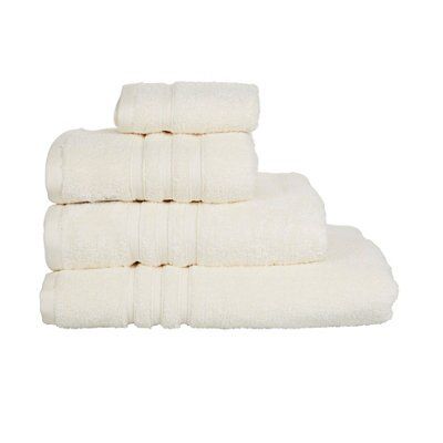 Catherine Lansfield Zero twist Cream Bath towel