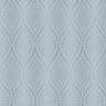 Celosi Blue Damask Metallic effect Textured Wallpaper Sample
