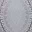 Celosi Grey Damask Metallic effect Textured Wallpaper